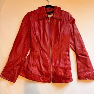 Pelle Studio Vibrant Red Leather Jacket